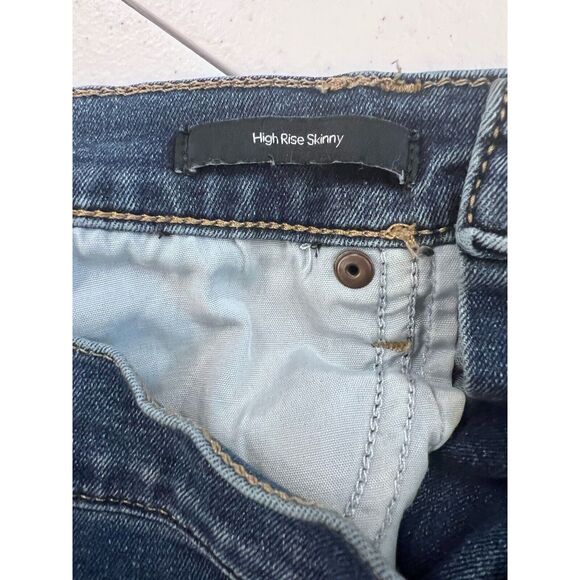 Calvin Klein Jeans Womens Size 8 High Rise Skinny Repreve Dark Wash Blue Preppy - Picture 8 of 11